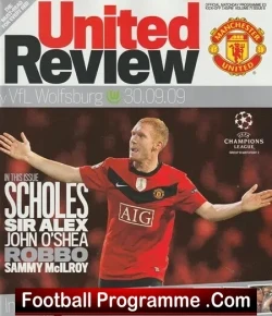Manchester United v Wolfsburg 2009 - Champions League - football programme