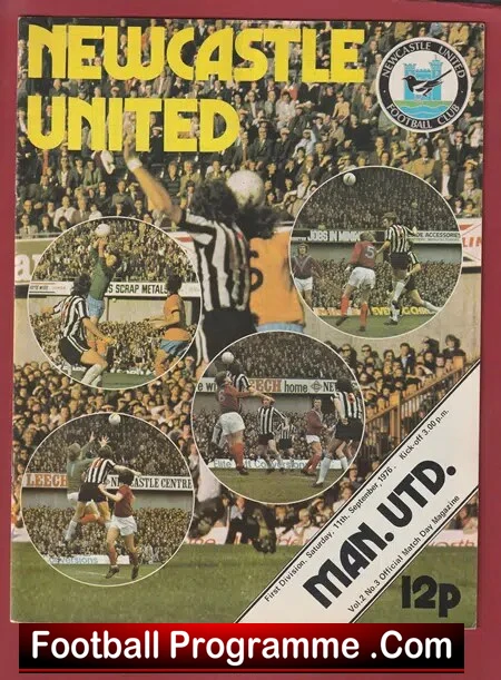 Newcastle United v Manchester United 1976 – Man United