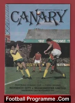 Norwich City v Manchester United 1979 – League Cup Man Utd