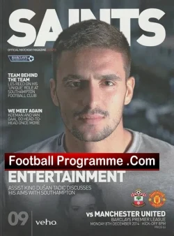 Southampton v Manchester United 2014 - football programme
