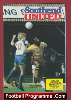 Southend United v Bournemouth 1983 - George Best - football programme