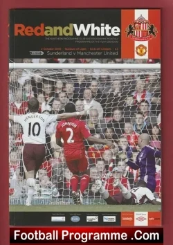 Sunderland v Manchester United 2010 - football programme