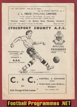 Stockport County v Royal Air Force 1958 – RAF
