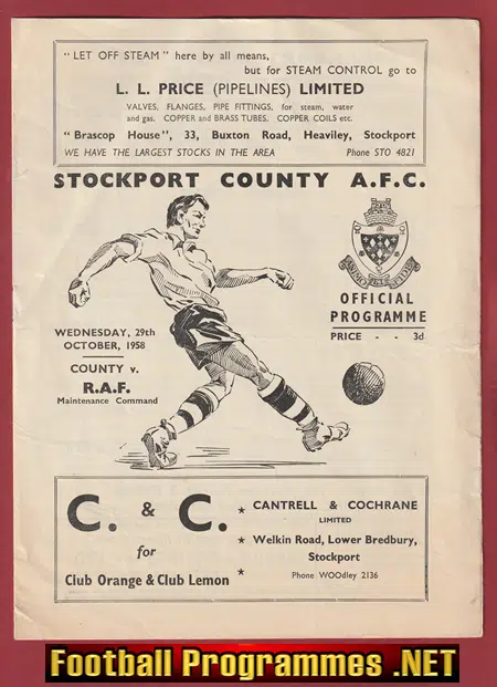 Stockport County v Royal Air Force 1958 – RAF