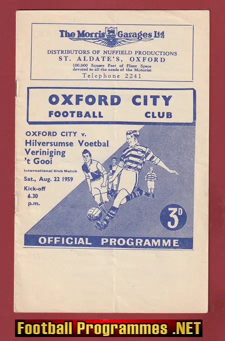 Oxford City v Hilversumse 1959 – International – Netherlands