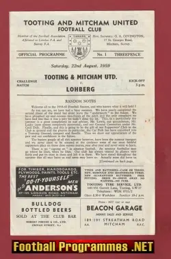 Tooting Mitcham United v Lohberg 1959 - Germany Friendly Match