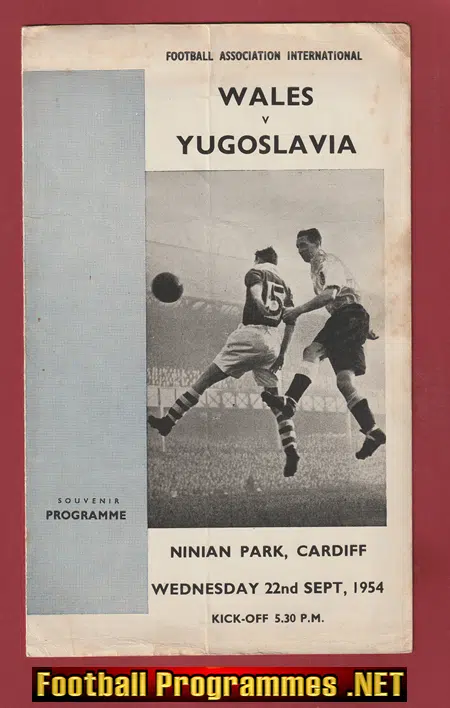 Wales v Yugoslavia 1954 – Pirate Programme