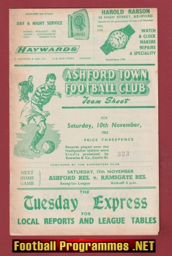 Ashford Town v Gloucester City 1962 – 1960s