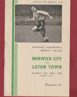Bernard Robinson Testimonial Benefit Match Norwich City 1949