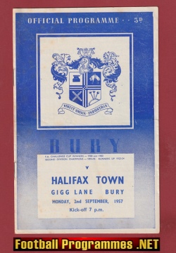 Bury v Halifax Town 1957 – to clear