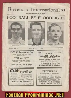 Doncaster Rovers v International X1 1952  Friendly Match Shankly