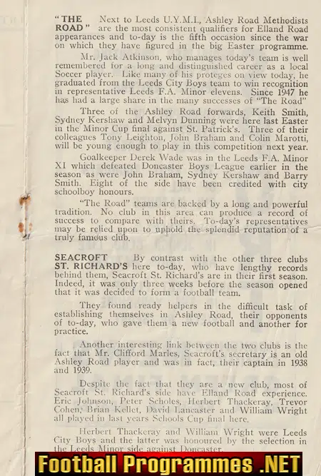 Leeds UYMI v Farsley Celtic 1955 - Senior Cup Final