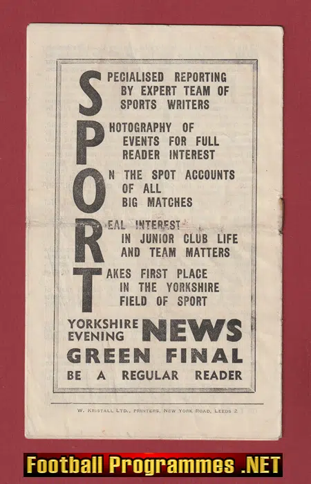 Leeds UYMI v Farsley Celtic 1955 - Senior Cup Final