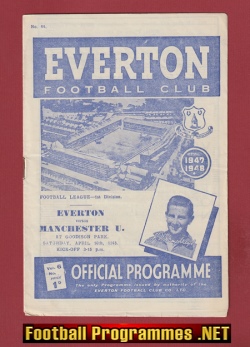 Everton v Manchester United 1948 – 40s Programmes
