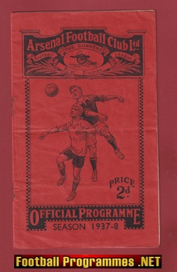 Arsenal v Derby County 1938 – 1930s Programme