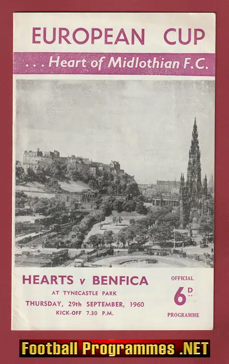 Heart Of Midlothian v Benfica 1960 – Tynecastle Park – Hearts