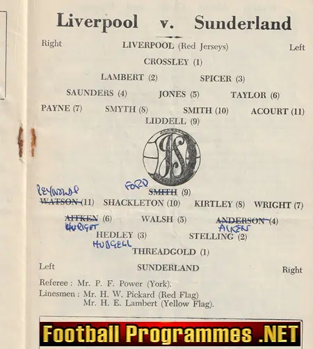 Liverpool v Sunderland 1953