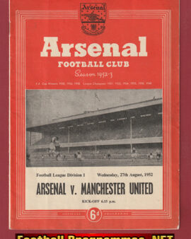 Arsenal v Manchester United 1952 – 1950’s v Man United 1950s