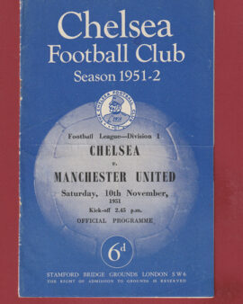 Chelsea v Manchester United 1951 – v Man Utd 1950’s