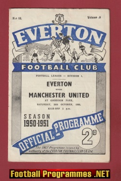 Everton v Manchester United 1950 – Man United 1950’s