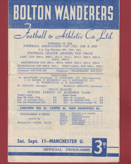 Bolton Wanderers v Manchester United 1954 – Man Utd