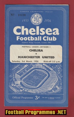 Chelsea v Manchester United 1956 – Man Utd