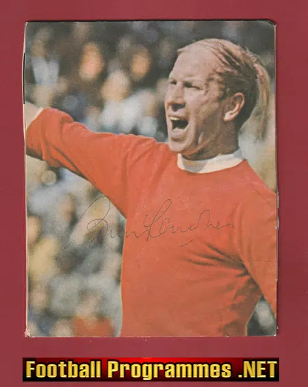Manchester United Bobby Charlton Autographed Signed Picture 1970