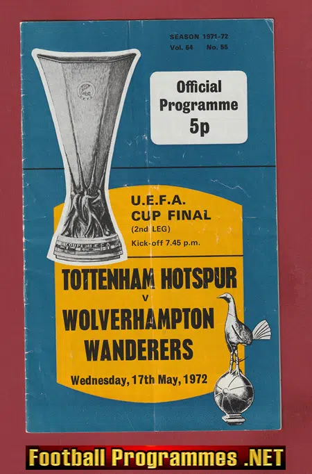 Tottenham Hotspur v Wolves 1972 – UEFA Cup Final 2nd Leg