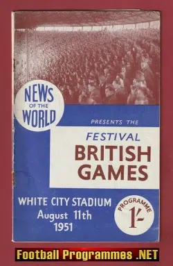 British Festival Games White City London 1951