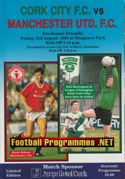 Cork City v Manchester United 1990 – Musgrave Park – Ireland