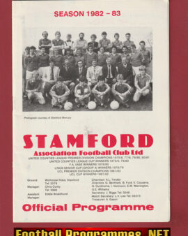 Stamford v Manchester United 1982 – Friendly Game Man Utd