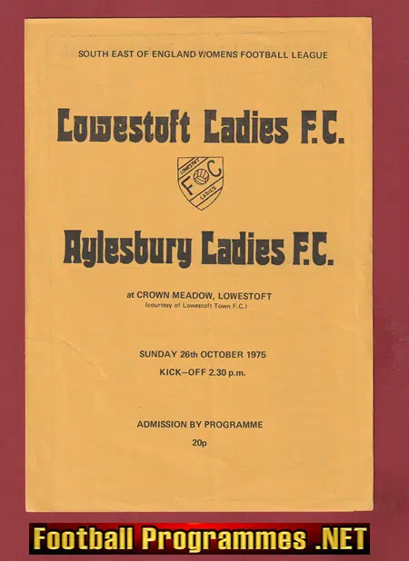 Lowestoft Ladies v Aylesbury 1975 – 1970s Womens Match
