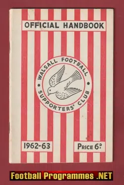 Walsall Football Club Official Handbook 1962 – 1963