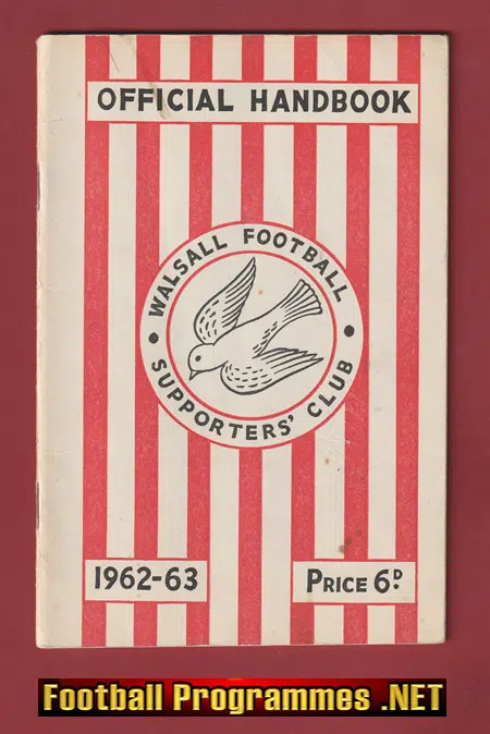 Walsall Football Club Official Handbook 1962 – 1963