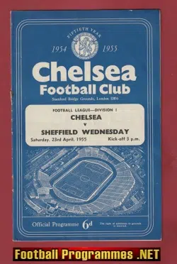 Chelsea v Sheffield Wednesday 1955 - Champions Season Decider