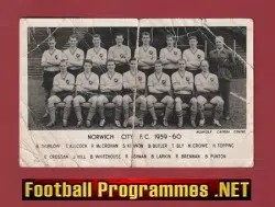 Norwich City Football Club Picture 1959 1960 Autographed SIGNED