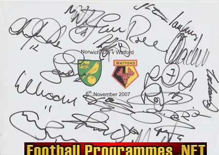Norwich City Football Club Multi Signed Autographed 2007 - 2008