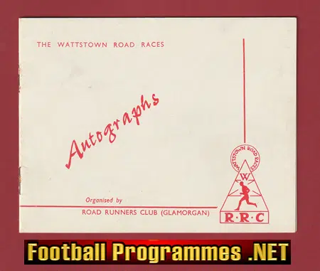 Wattstown Road Races Running Multi Autographed Signed Book