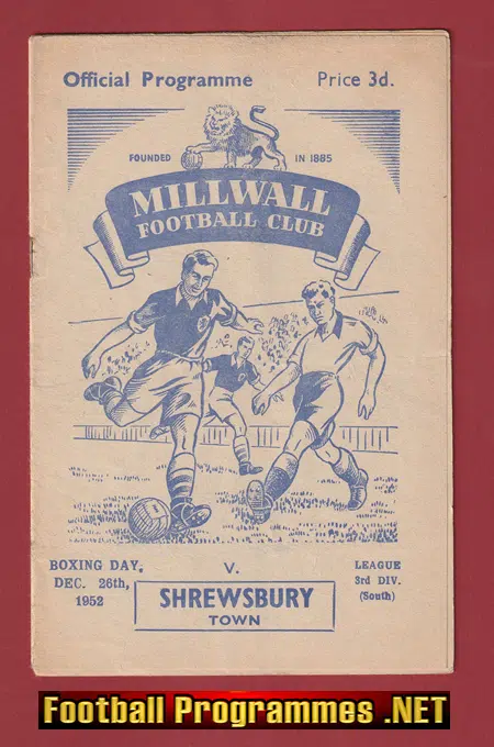Millwall v Shrewsbury Town 1952