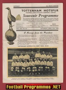 Tottenham Hotspur v Grimsby Town 1950