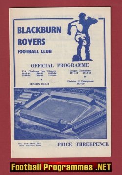 Blackburn Rovers v Bury 1953