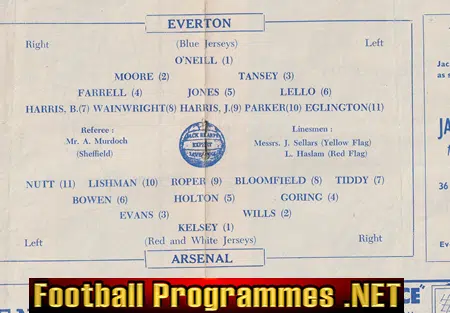 Everton v Arsenal 1955