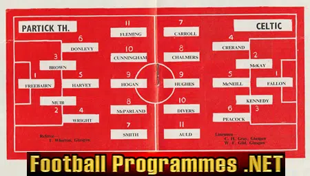 Glasgow Celtic v Partick Thistle 1960 - Scottish Cup Final 60