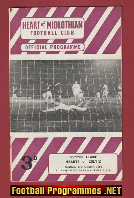 Heart Of Midlothian v Glasgow Celtic 1961 – Hearts Scotland