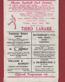 Chester City v Third Lanark 1961 – Scottish Team Scotland