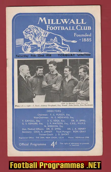 Millwall v Torquay United 1958 – Man Utd Tribute