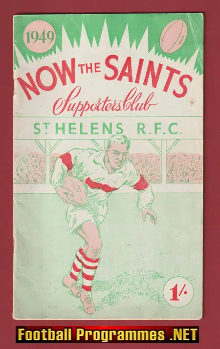 St Helens Rugby Supporters Club Handbook 1949