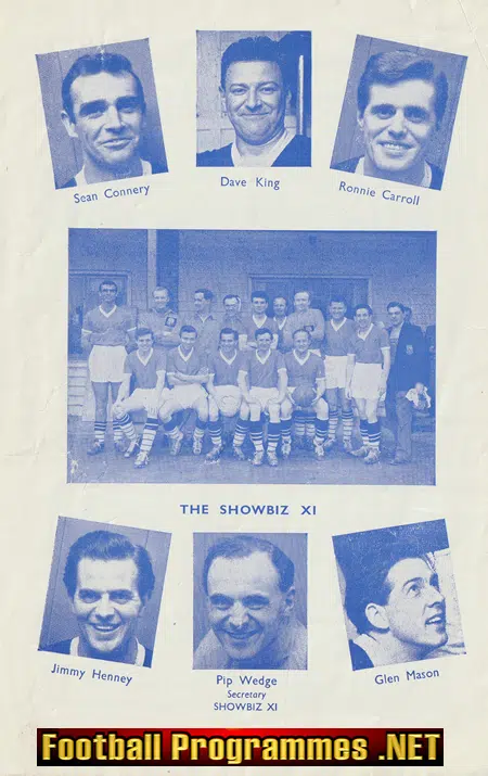 Southern All Stars v Showbix X1 1960 - Sean Connery + Joe Mercer