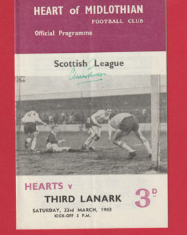 Heart Of Midlothian v Third Lanark 1963 – Autographed SIGNED