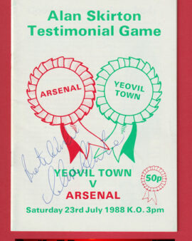 Alan Skirton Testimonial Benefit Yeovil Town 1988 Autographed